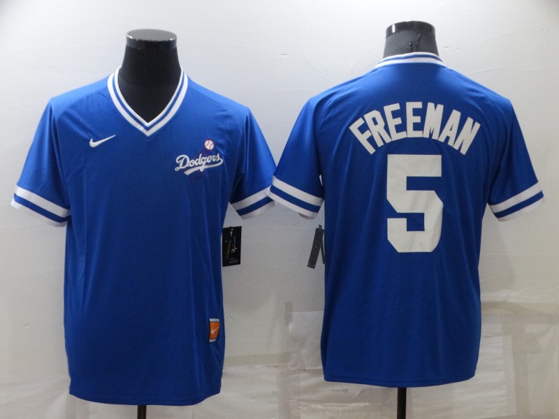 Men's Los Angeles Dodgers #5 Freddie Freeman Royal Stitched Baseball Jersey Men's Los Angeles Dodgers #5 Freddie Freeman Royal Stitched Baseball Jersey